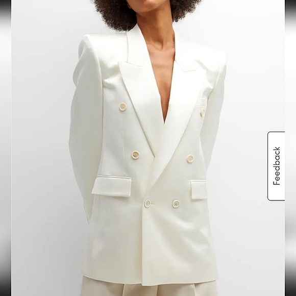 *HOLIDAY FINAL PRICE DROP* NWT$4,590 Saint Laurent Silk Satin Blazer Jacket Sz 8 - Picture 6 of 16